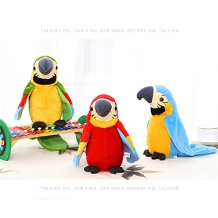 Electric Talking Parrot Plush Toy Bird Repeat What You Say