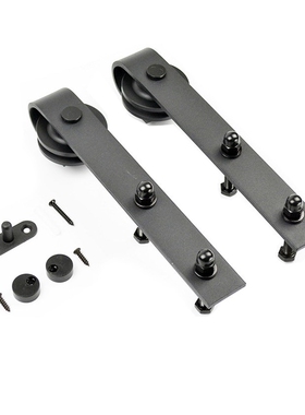 DIYHD 5FT-10FT Rustic Black Classic Sliding Barn Door Hardwa