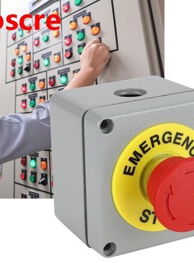 Aluminum Switch Box 1 Button Emergency Stop Control Operatio