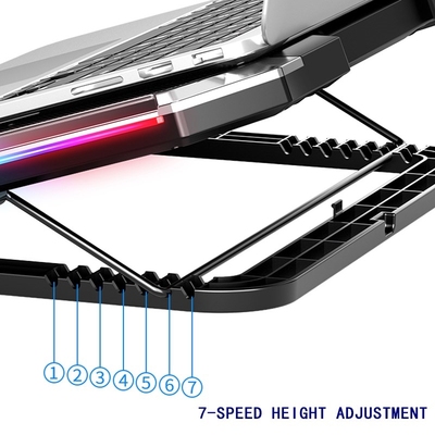 NOXI Gaming Laptop Cooler Six Fan Led Screen Two SB Port RGB