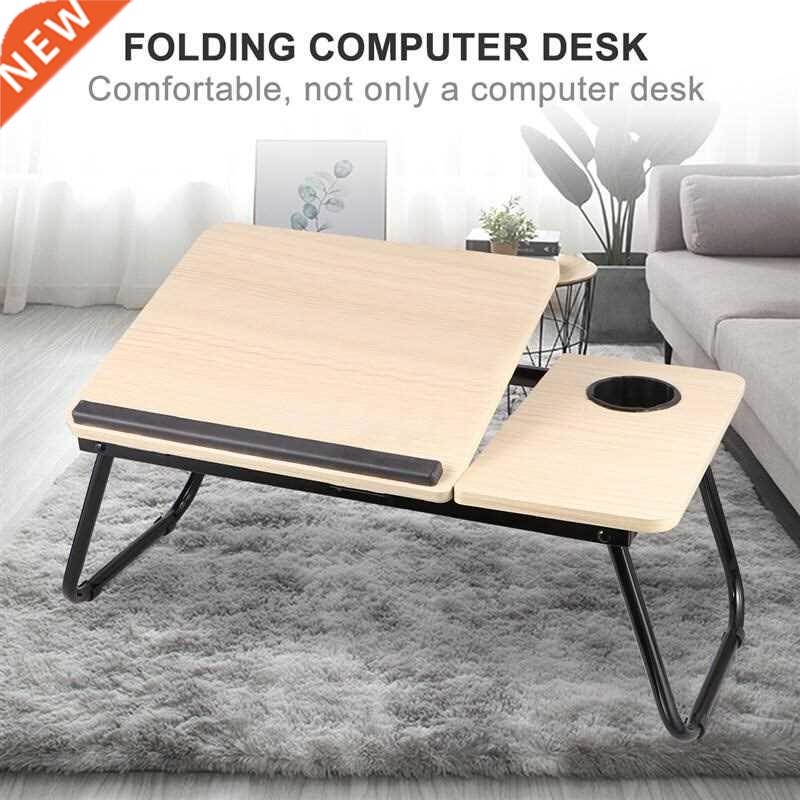 1PC Folding Computer Desk 4 Levels Adjustable Lift Computer