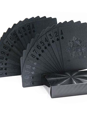 Plastic Playing Cards Waterproof Golden Poker Black Plastic