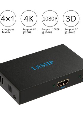 LESHP Black Portable Plug and Play Low Power Consumption 4K