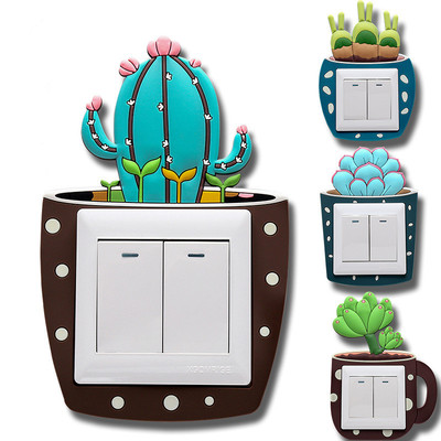 Luminous Cactus Switch er Creative Switch Cover Socket Wall