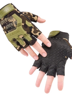 Fingerless Tactical Gloves Camouflage Military Mittens For F