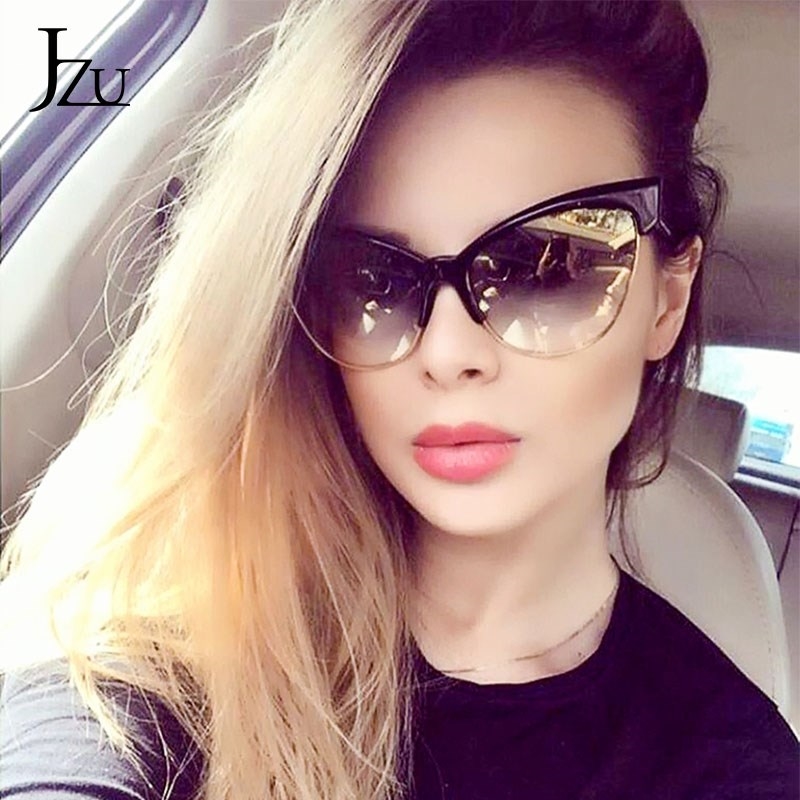 JZU 2020 New Brand Designer Cateye Sunglasses Women cat eye