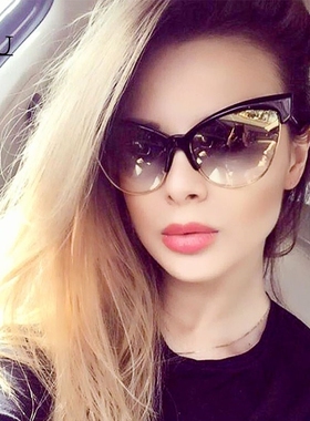 JZU 2020 New Brand Designer Cateye Sunglasses Women cat eye