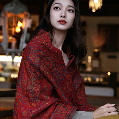 超大加厚大披毯印度进口水煮羊毛