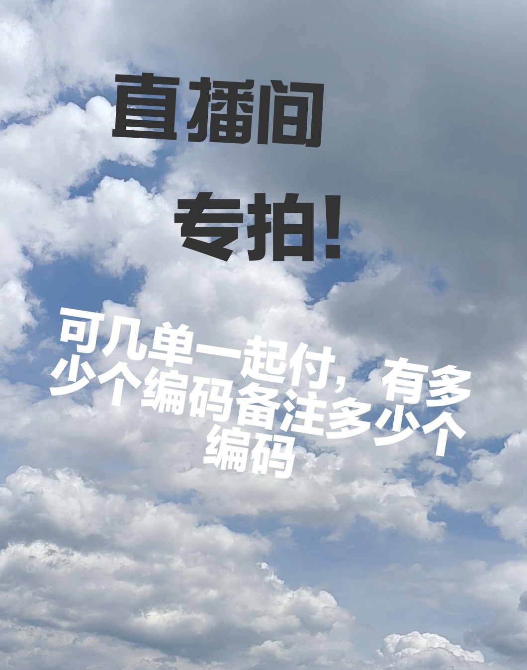 直播间专拍链接不退不换不接急单