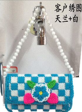包邮已裁剪立体绣手提包钱包女士