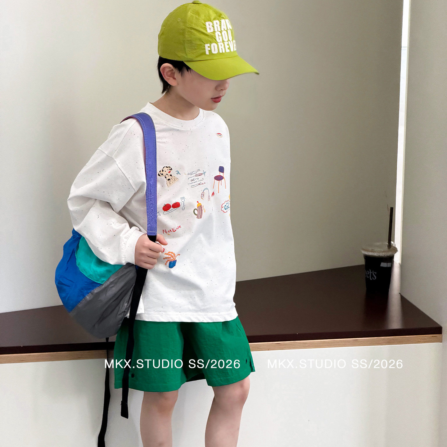 夏日薄款】男童长袖T恤春秋新款儿童宽松透气打底衫宝宝卡通上衣