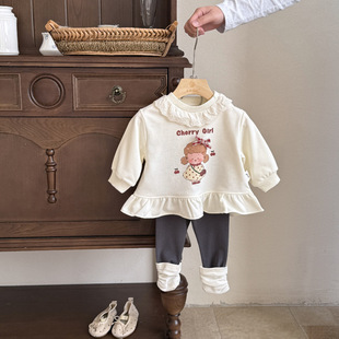婴儿衣服新款春装女宝宝套装洋气一岁婴幼儿春秋季韩版时髦两件套