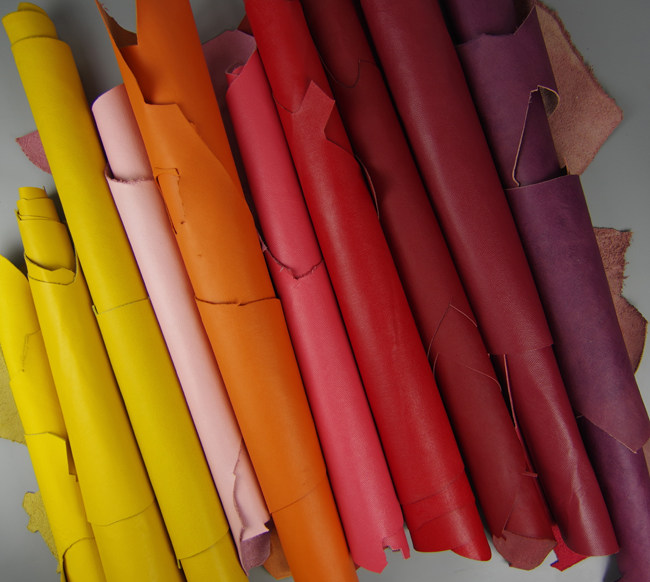 红色压纹牛皮桔色 黄色十字纹条纹头层真皮皮料手工diy彩色硬牛皮