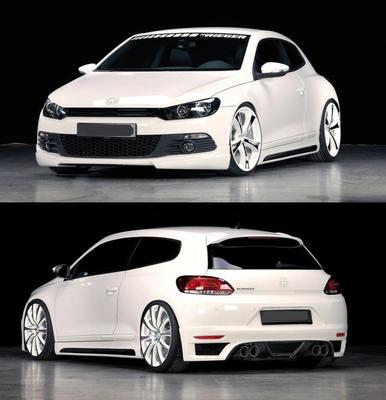 尚酷\Scirocco改装RIEGER款前唇\后\侧裙\小包围