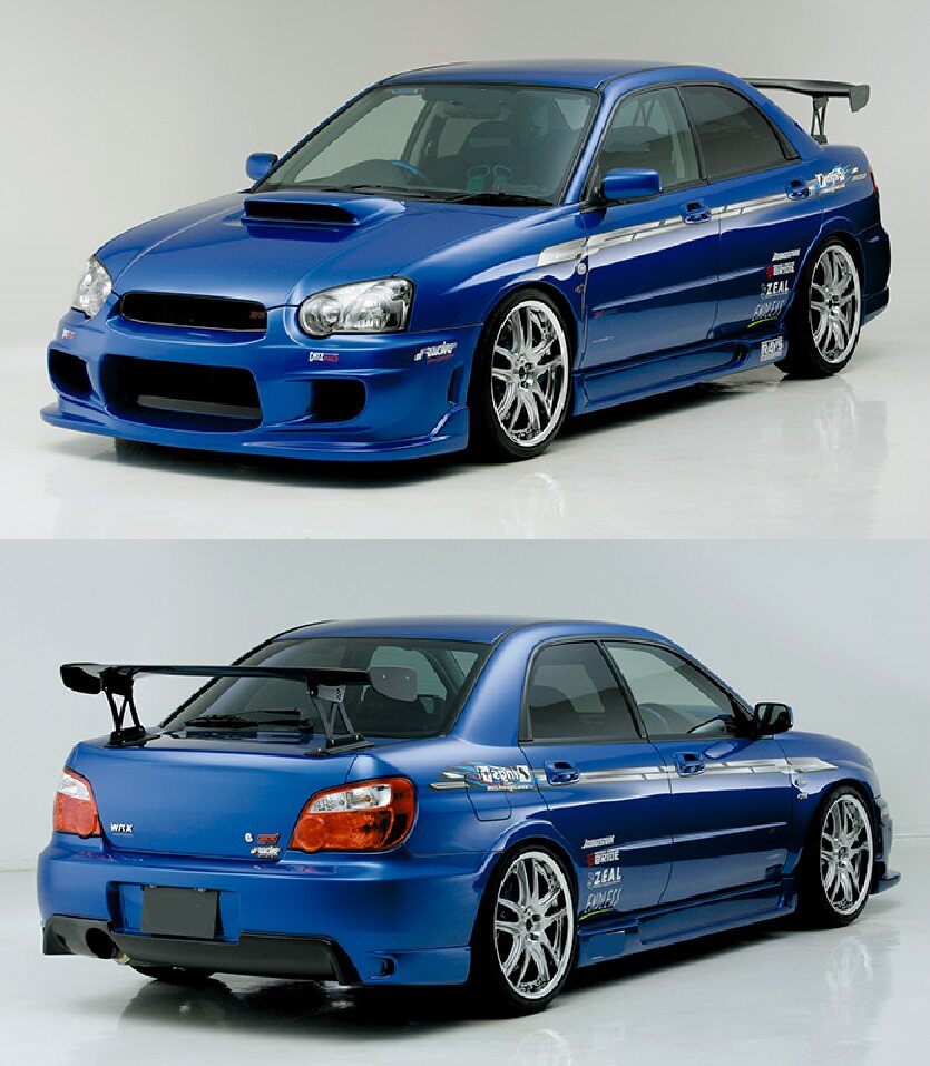 高品质8代Impreza\翼豹WRX\STI改装IN款前杠\后杠\侧裙\大包围