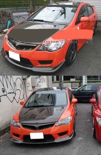高品质FD2思域TYPE R改装seeker款前唇（Civic TYPE）