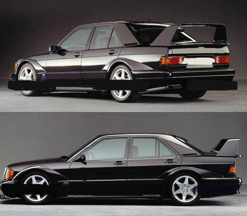 86~95款C级190E W201\E级W124改装AMG EVO款尾翼