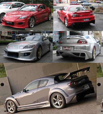 03~07款马自达RX-8改装VS款前杠\后杠\侧裙\大包围