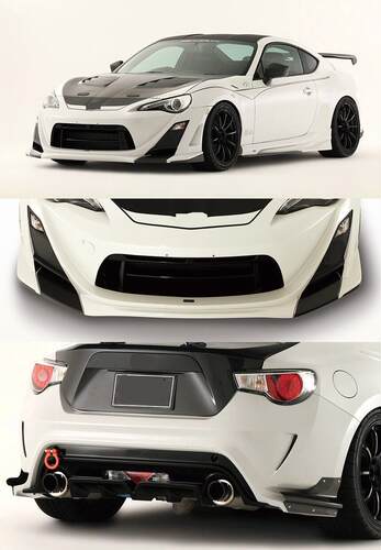 GT 86\BRZ改装V款前杠\后杠\侧裙大包围