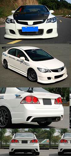 高品质FD2 CIVIC TYPE R\思铭改装IN款前杠\后杠\侧裙\思域大包