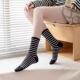 英伦风女士高筒堆堆袜纯棉条纹款 潮流网红袜子长筒袜保暖吸湿排汗