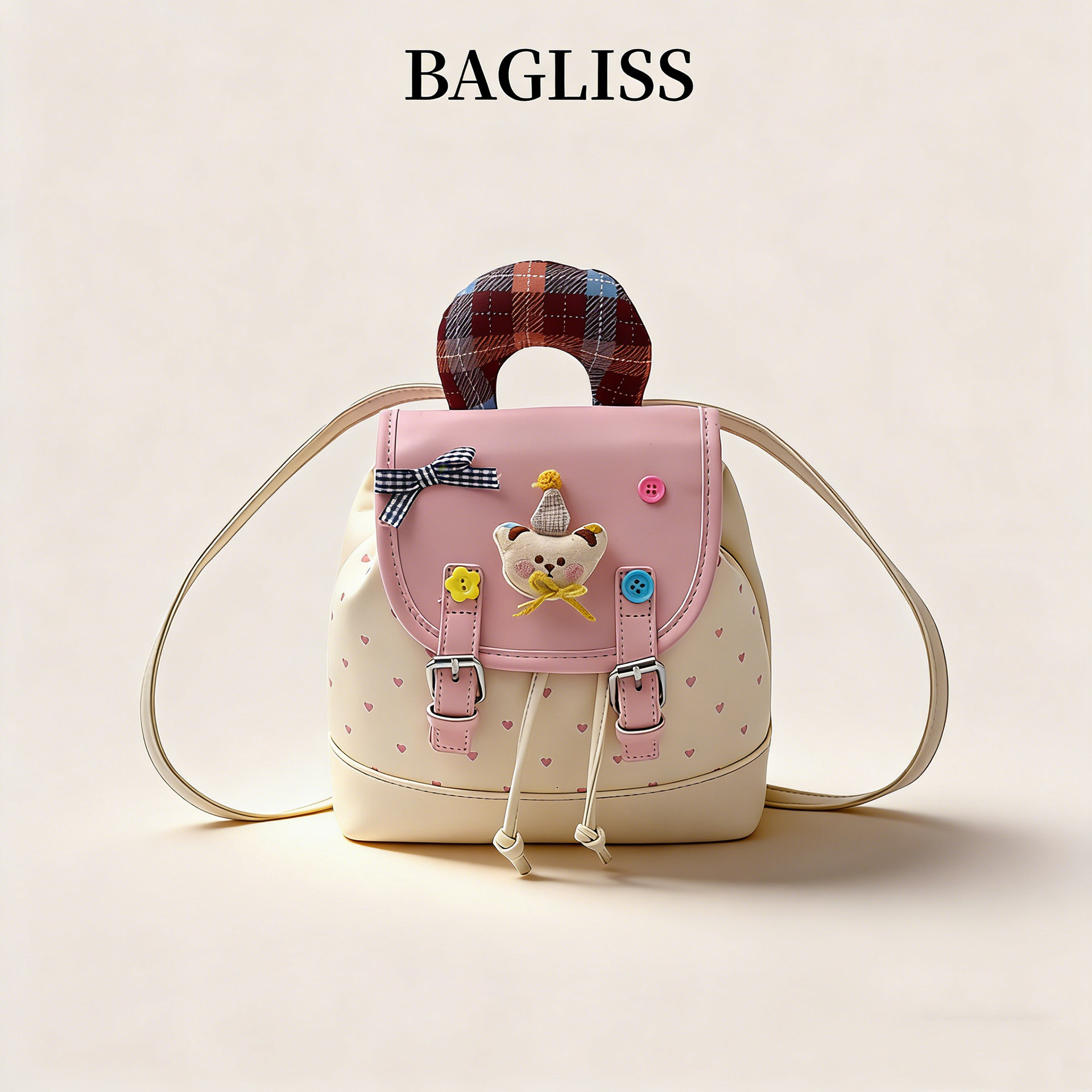 网红韩版可爱卡通小熊双肩包包女大学生通勤百搭迷你小背包书包潮