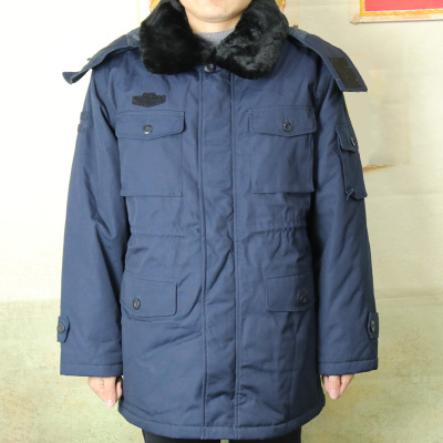 正品藏青男士短款老式常服大衣