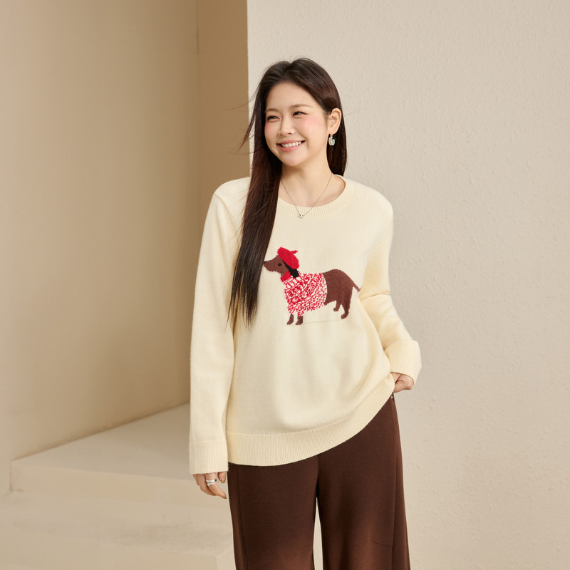 【腊肠小狗】套头衫内搭外穿软糯毛衣纤莉秀大码女装胖mm春转新款,女装/女士精品,大码内搭,淘宝优惠券,粉丝福利购,淘宝优惠卷