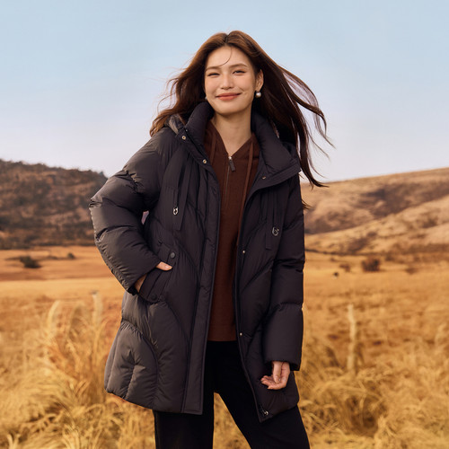 纤莉秀大码女装鸭绒加厚羽绒服