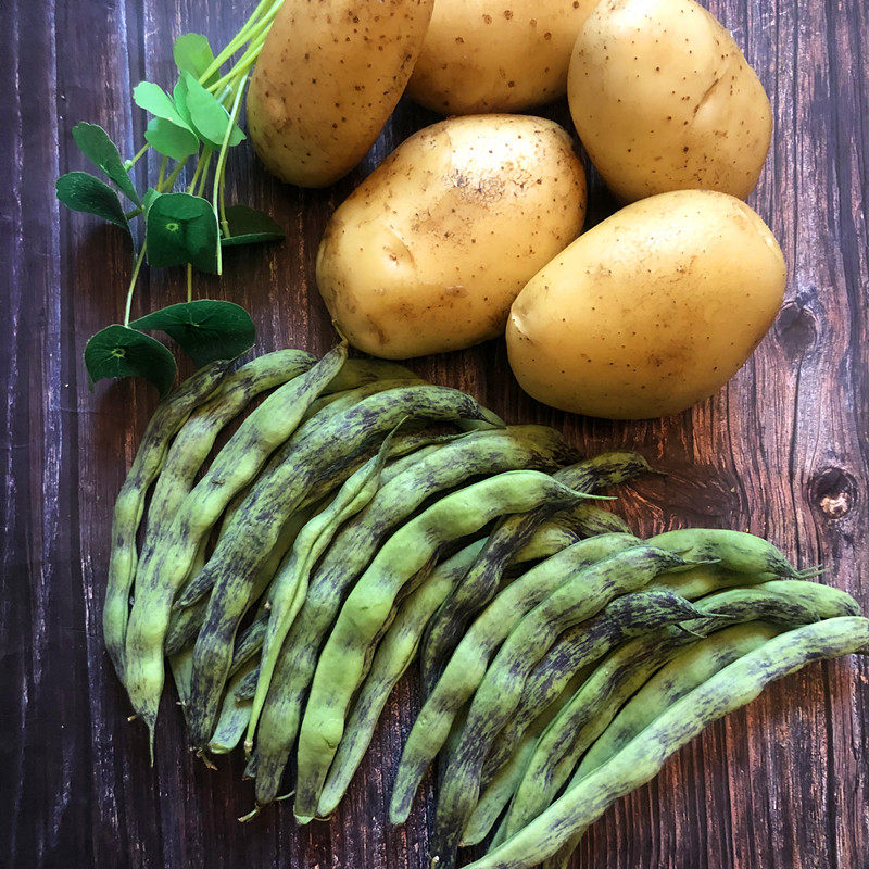 花豆角东北油豆角农家自种新鲜蔬菜老品种芸豆刀长豆包邮妈妈味道