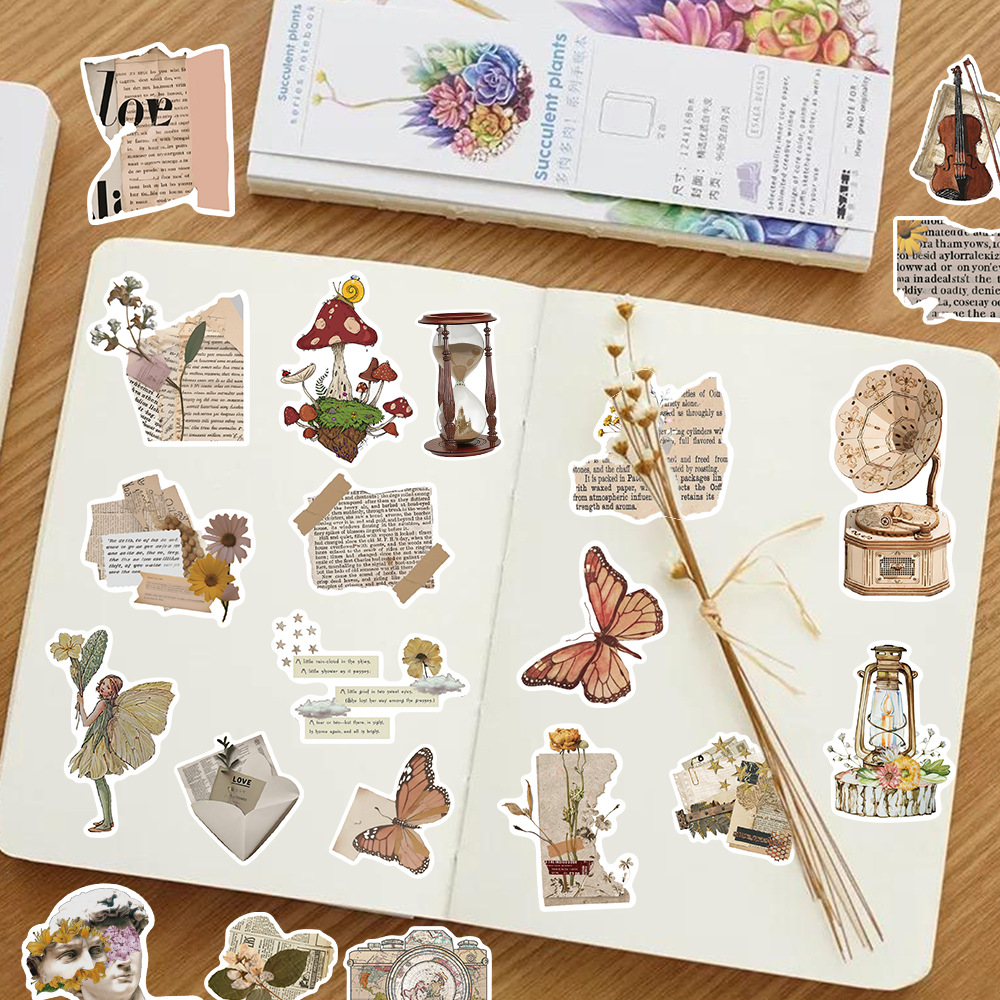 涂中鸦贴纸/立体贴纸30张复古