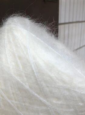 超级小马海万支真丝马海长毛柔软仙气白色气质百搭不扎