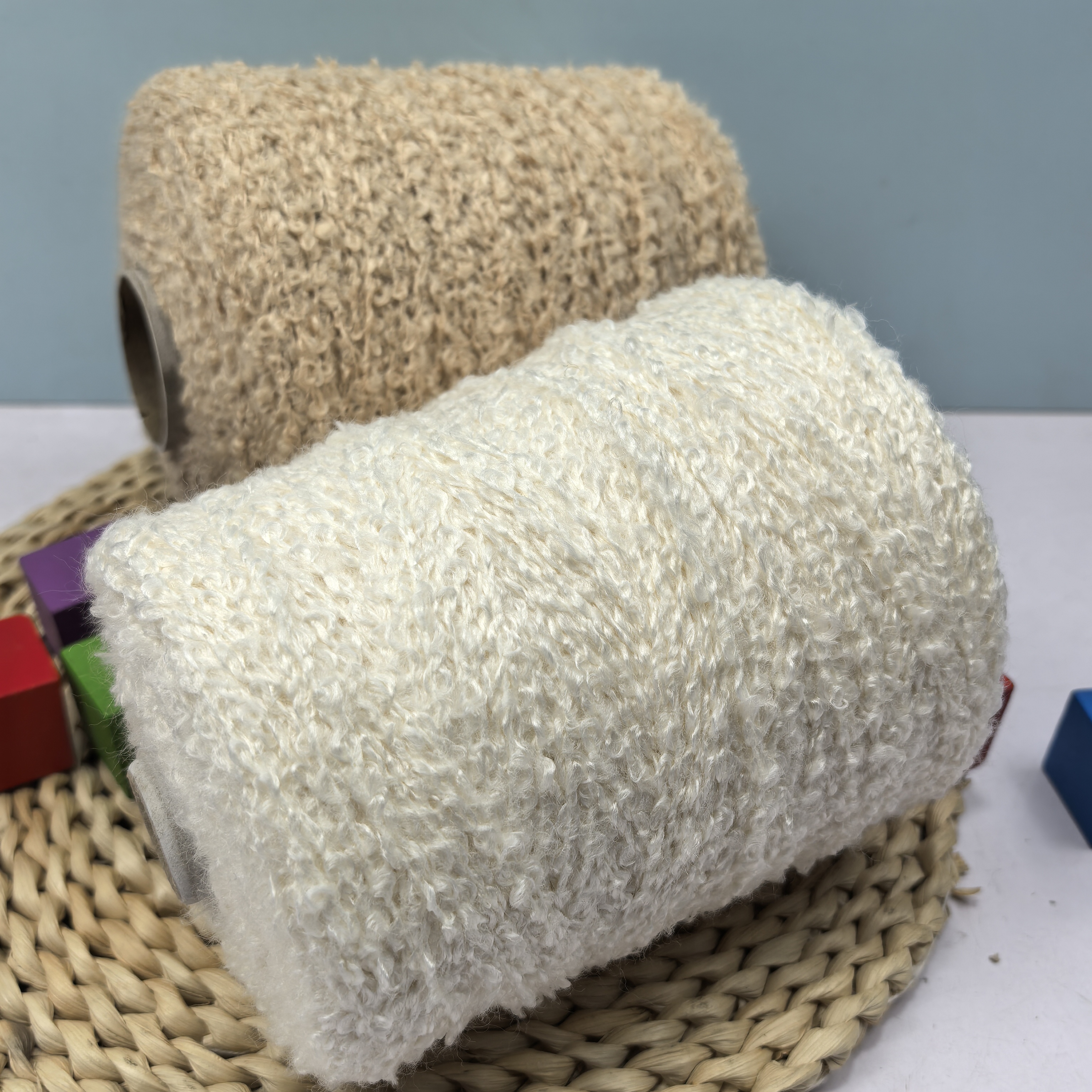 真丝羊驼圈圈线柔软光泽天然材质