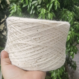 秋冬新款美丽诺羊毛+万支小马海毛手工DIY围巾毛衣毛线中粗手编