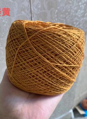 意大利5#珍珠纯棉蕾丝线高档埃及长绒棉线蚕丝亚麻钩毛线夏季用线