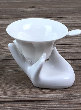 陶瓷手托漏网五指细密功夫茶具
