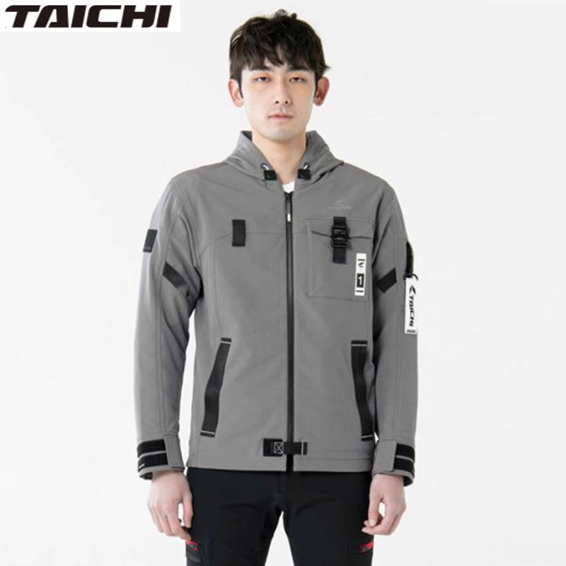TAICHI摩托车春夏秋季骑行服机车防水防摔夹克帽衫透气时尚RSJ335