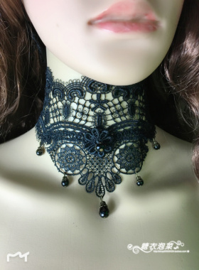 加宽疤痕颈纹遮盖蕾丝洛丽塔项链