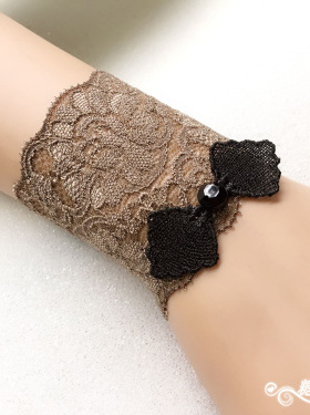 2025新品女手腕纹身疤痕遮盖个性手腕环带弹性蕾丝手链手圈手饰品