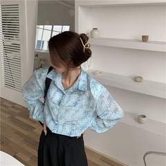 Real price ~ new versatile dark grid loose print shoulder pad shirt sunscreen shirt