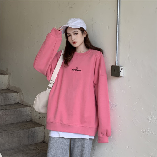 Real shot real price ~ Korean loose and thickened Pullover Sweater women's new casual and versatile thin top