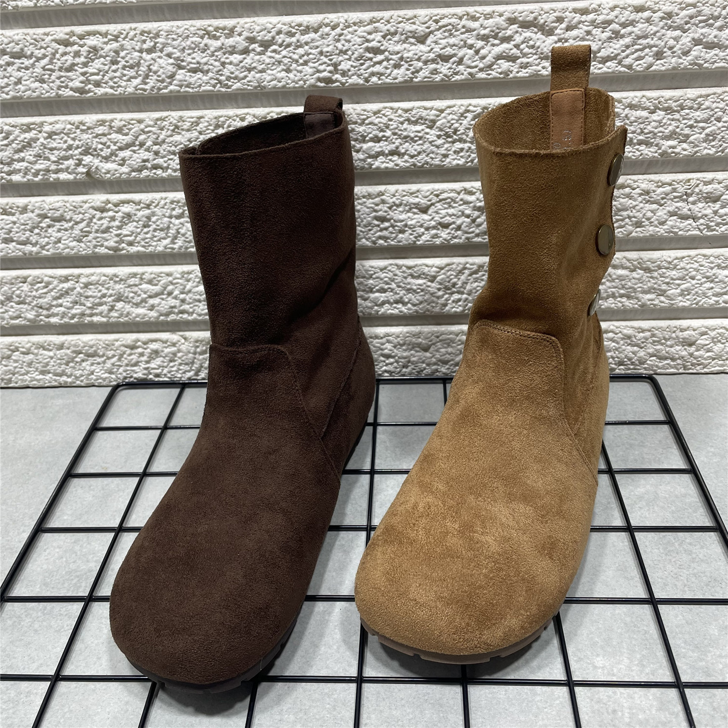 断码处理内增高短靴女