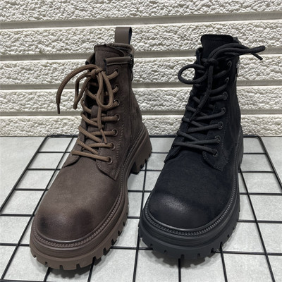 断码处理英伦炸街甜酷马丁靴女