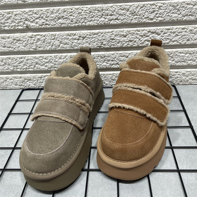 断码处理真皮加绒雪地靴女款