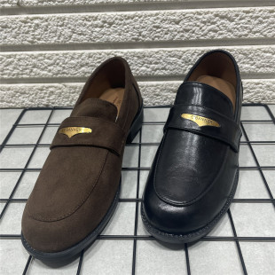 单鞋 断码 女英伦风百搭一脚蹬小皮鞋 复古圆头粗跟乐福鞋 子 处理春季