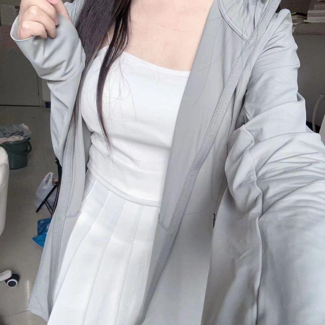 黑色防晒衣女多巴胺可爱薄款冰丝透气紫外线长袖凉感散热外套宽松