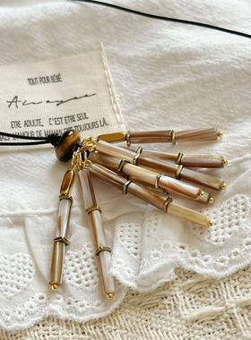 小众高级感玳瑁色水晶串珠叠戴项链女25年多层锁骨链气质毛衣链潮