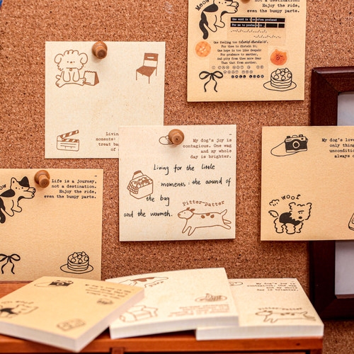 纸先生毛球笔记双享装便签60张