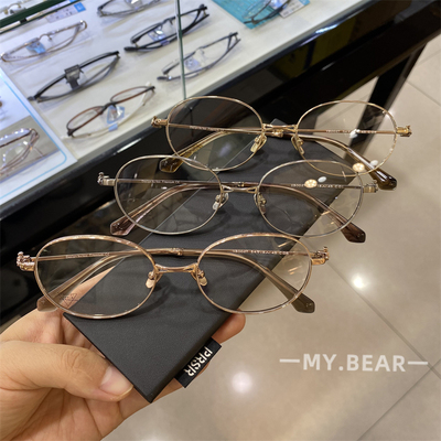2025秋冬新品西太同款椭圆书呆子眼镜框复古文艺加厚雕刻镜圈眼镜