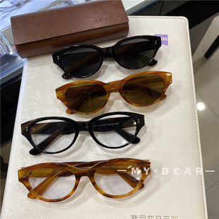 眼镜 配度数防蓝光美式 新品 美拉德复古猫眼板材眼镜架LOW博主同款